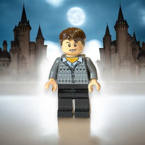LEGO Minifigure Neville Longbottom Fair Isle Sweater Harry Potter HP129 - Picture 1 of 7